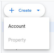 screenshot of create menu dropdown