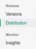 Distribution sidebar link
