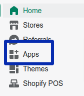 Apps link in sidebar