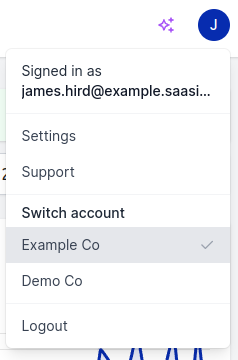 Screenshot of team member settings